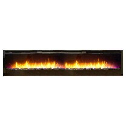 Empire Nexfire 74-Inch Linear Electric Fireplace with LED Lights, Valve and Crushed Glass - EBL74