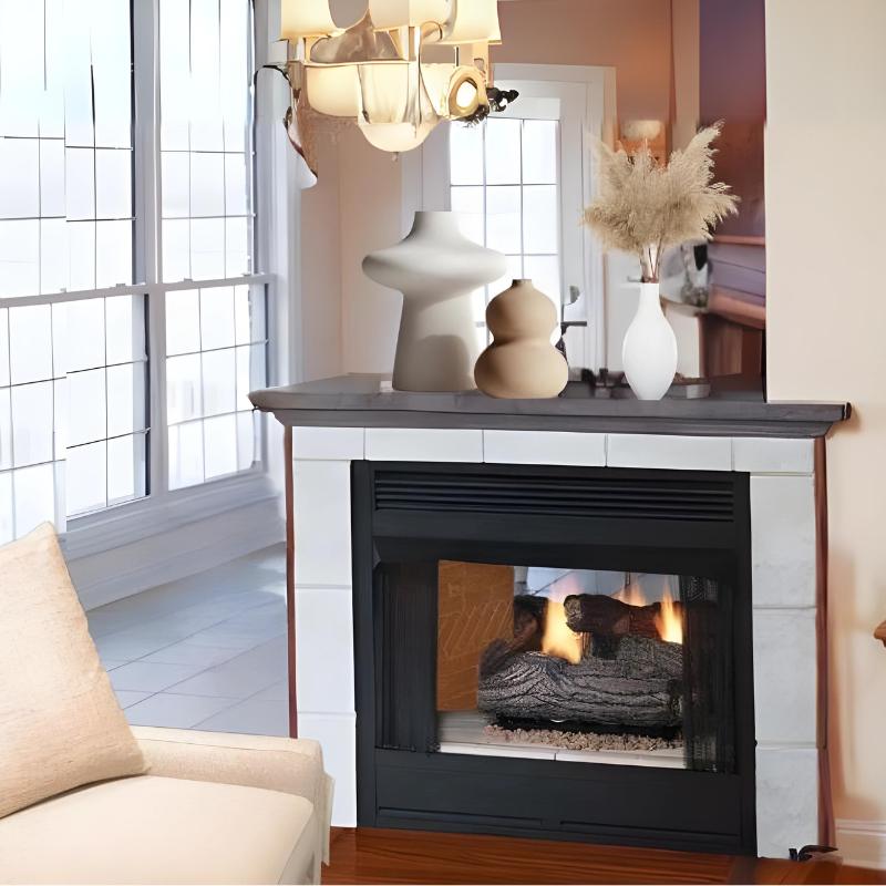 Empire Breckenridge Premium 36" See-Through Vent Free Firebox with Louvers