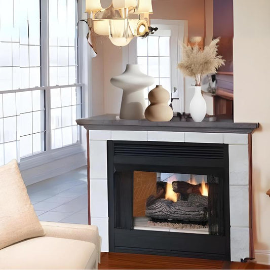 Empire Breckenridge Premium 36" See-Through Vent Free Firebox with Louvers