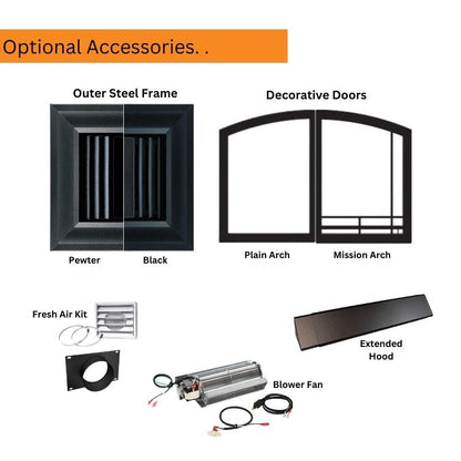 Empire Breckenridge Deluxe 32" Vent Free Gas Fireplace with Louvers