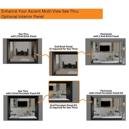 Napoleon Ascent Multi-Sided View/See Thru Direct Vent Gas Fireplace | BHD4