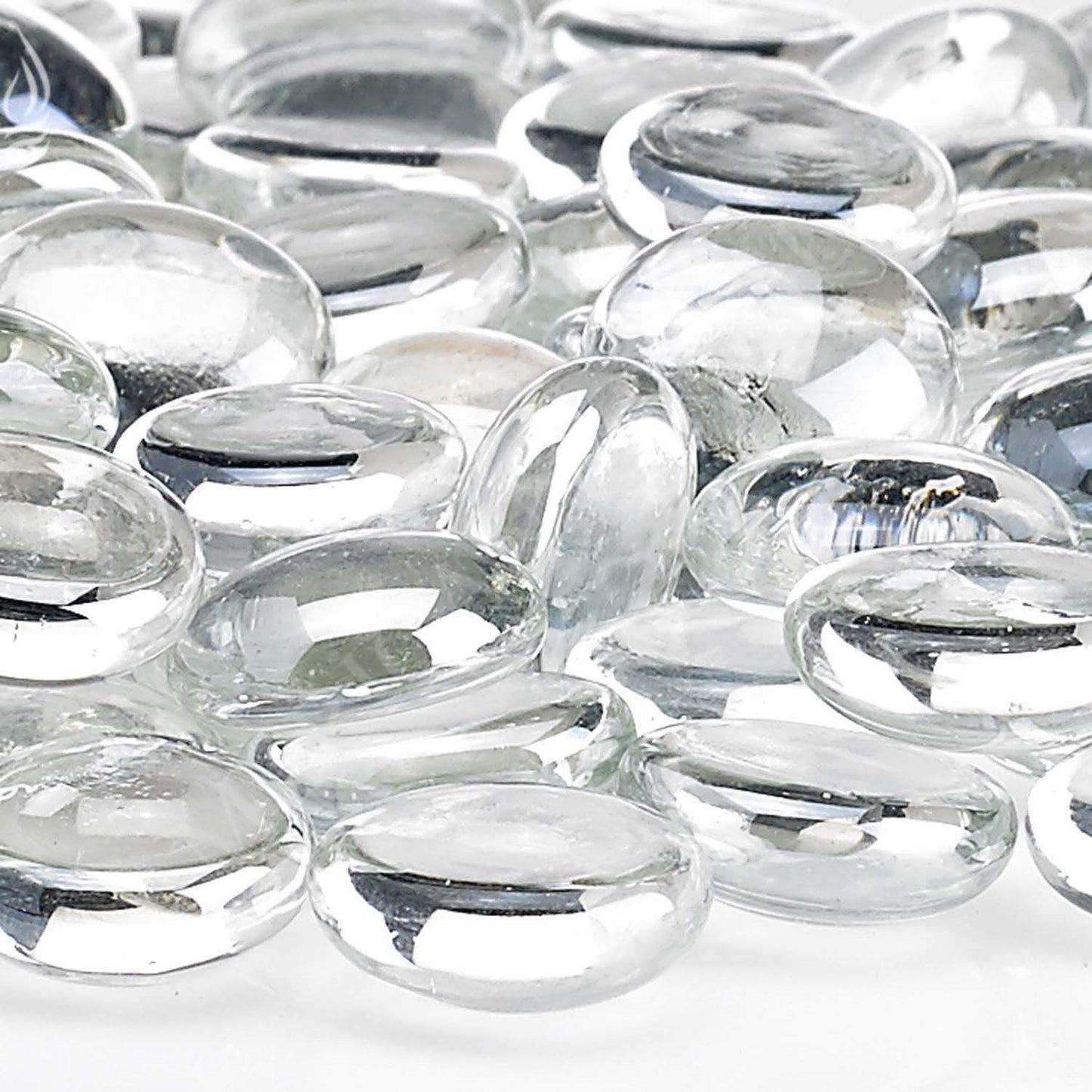 American Fire Glass 1/2-Inch Fire Glass Beads, 10-Pounds, Glacier Ice