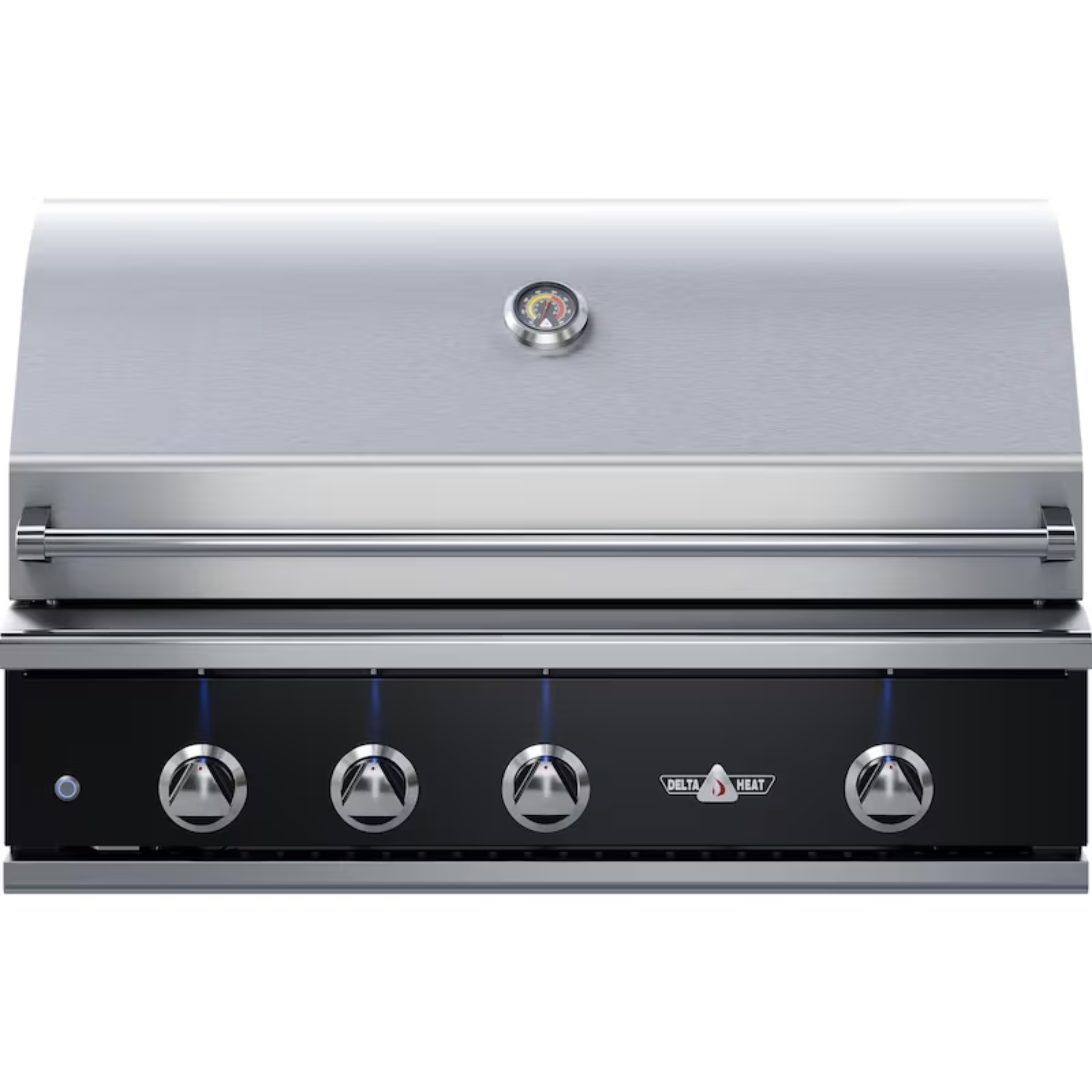 Delta Heat 38-Inch 3-Burner Built-In Gas Grill With Infrared Rotisserie & Black Control Panel