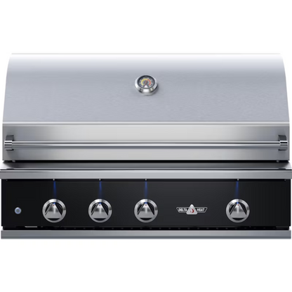 Delta Heat 38-Inch 3-Burner Built-In Gas Grill With Infrared Rotisserie & Black Control Panel