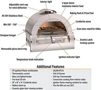 Fire Magic Aurora Built-In Pizza Oven - 4600