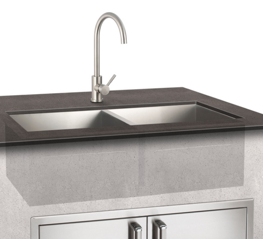 Fire Magic Double Sink and Mixer Faucet | 3837