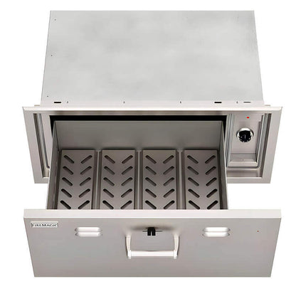 Fire Magic Premium Flush 30 Inch Built-In 110V Electric Warming Drawer - 53830-SW