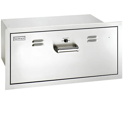 Fire Magic Premium Flush 30 Inch Built-In 110V Electric Warming Drawer - 53830-SW