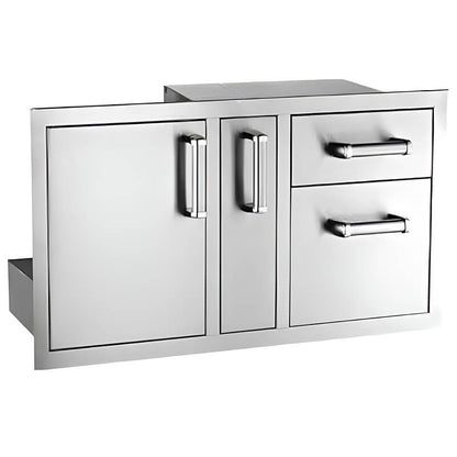 Fire Magic Premium Flush 36 Inch Access Door With Platter Storage & Double Drawer - 53816SC