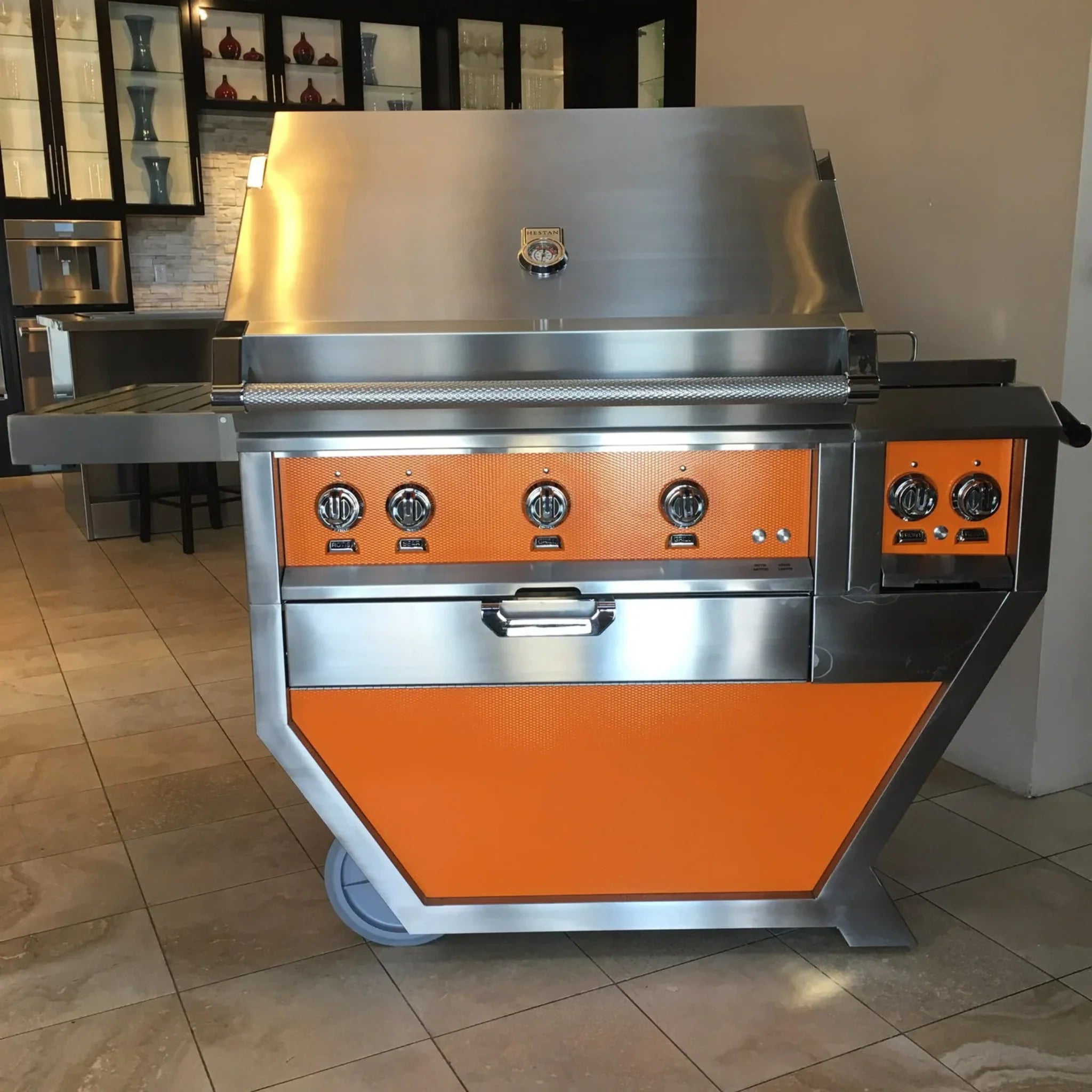 Hestan 36" Deluxe Freestanding Grill With Double Side Burner - GBR36CX2