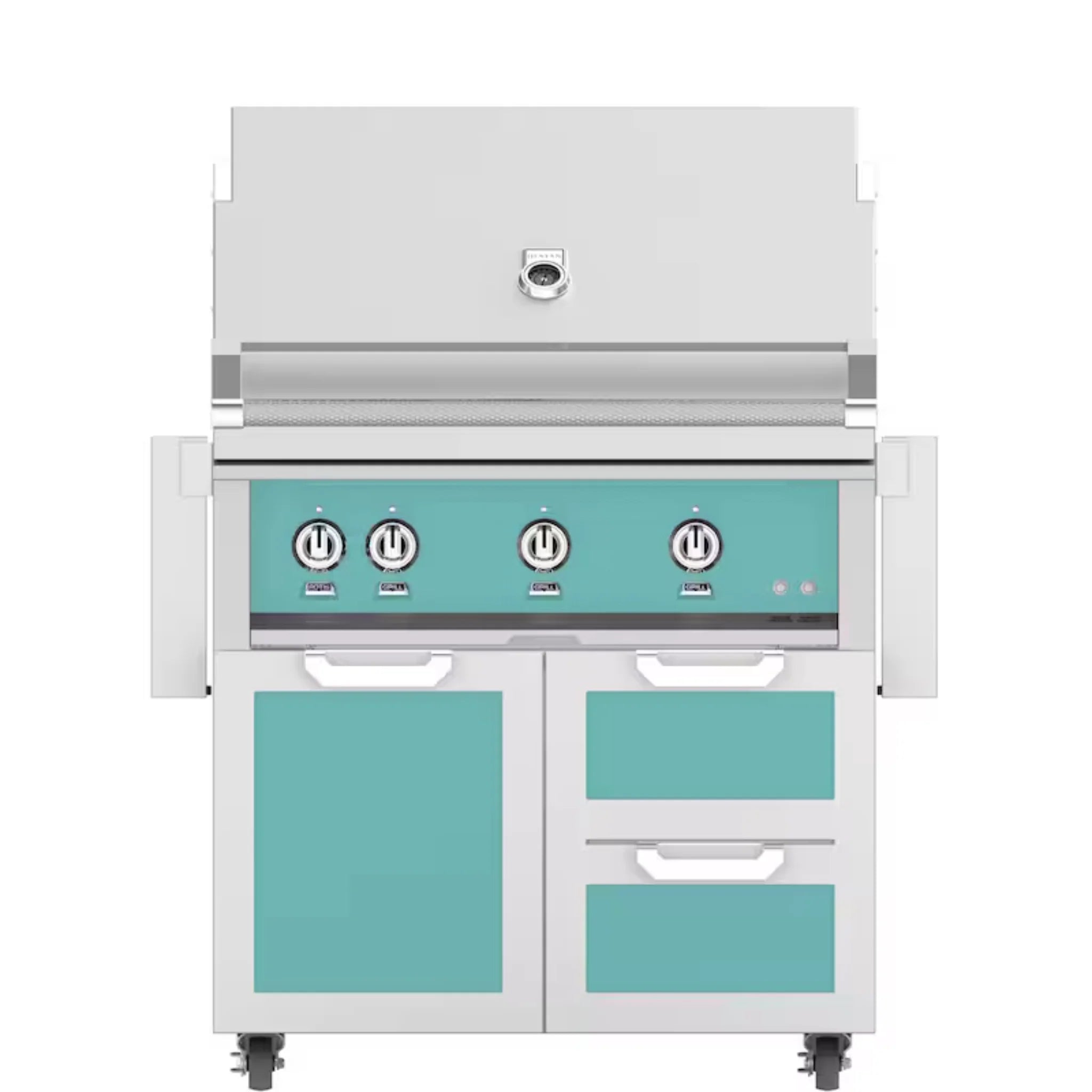 Hestan 36" Freestanding Grill with Door & Double Drawers - GBR36-GCR36