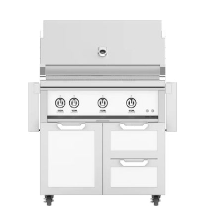 Hestan 36" Freestanding Grill with Door & Double Drawers - GBR36-GCR36