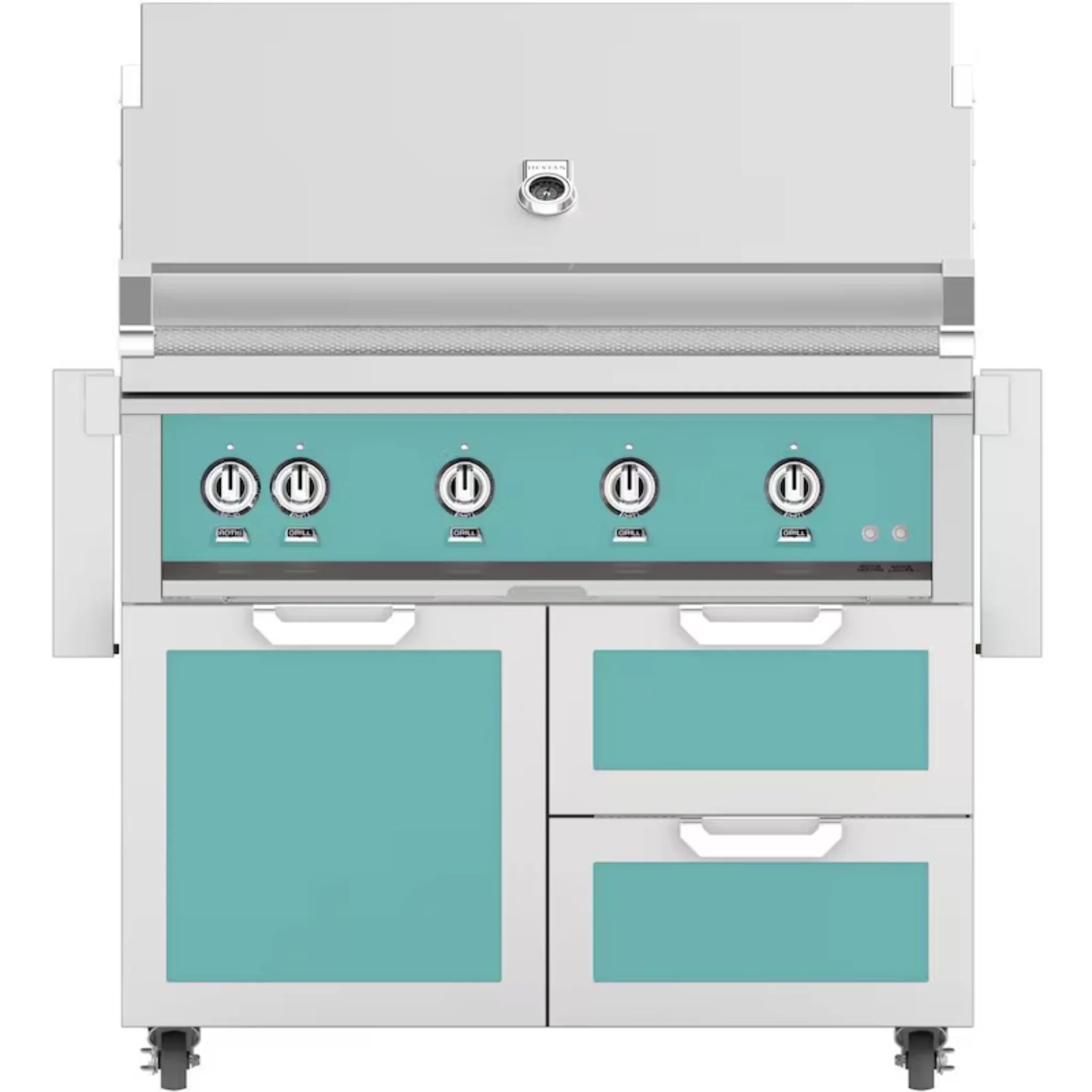 Hestan 42" Freestanding Grill with Door & Double Drawers - GBR42-GCR42