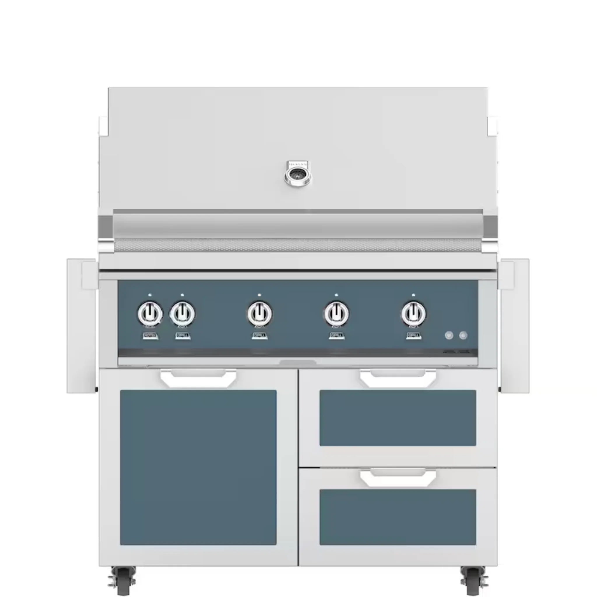 Hestan 42" Freestanding Grill with Door & Double Drawers - GBR42-GCR42