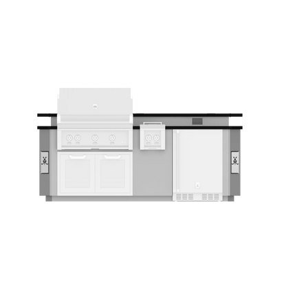 Hestan 8 Ft. GE Series Kitchen Island With Side Burner Cutout - GES08