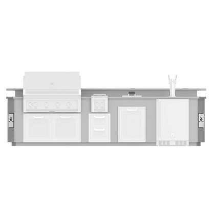 Hestan 12 Ft. GES GE Series Kitchen Island With Side Burner Cutout - GES12