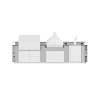 Hestan 12 Ft. GE Series Kitchen Island with Pizza Oven Cutout - GESC12
