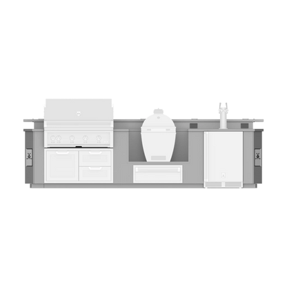 Hestan 12 Ft. GE Series Kitchen Island with Kamado Cutout - GESK12