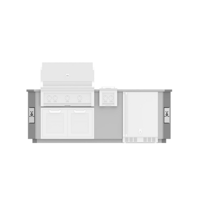 Hestan 8 Ft. GE Series Kitchen Island With Side Burner Cutout - GES08