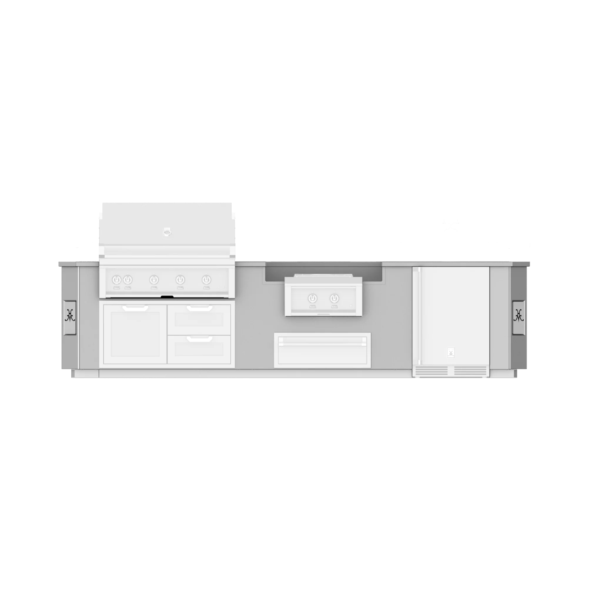 Hestan 12 Ft. GE Series Kitchen Island with Power Burner Cutout- GESP12