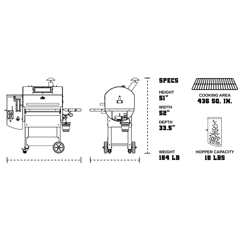 Green Mountain Grills Ledge Prime 2.0 Wi-Fi Controlled Pellet Grill