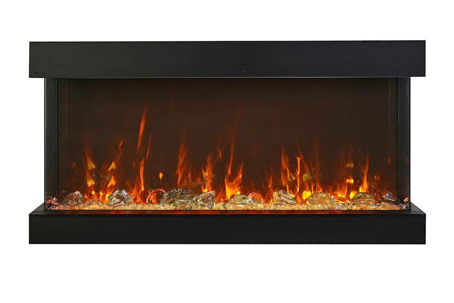 Amantii Panorama Tru View Extra Tall & Deep 40-inch 3-Sided Built In Indoor/Outdoor Electric Fireplace