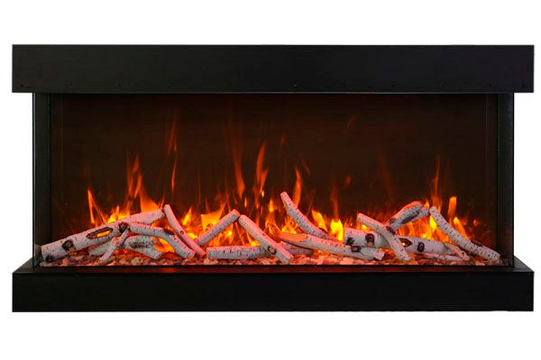 Amantii Panorama Tru View Extra Tall & Deep 40-inch 3-Sided Built In Indoor/Outdoor Electric Fireplace