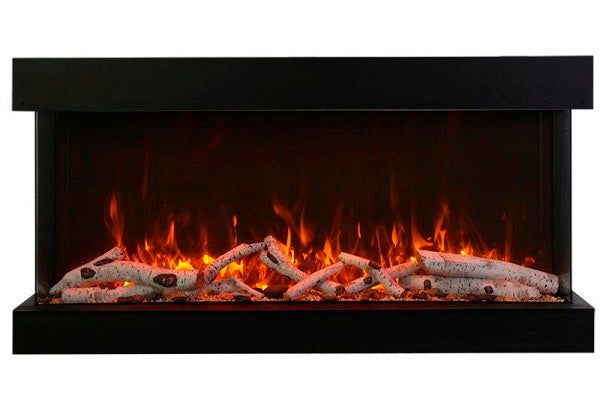 Amantii Panorama Tru View Extra Tall & Deep 88-inch 3-Sided Built In Indoor/Outdoor Electric Fireplace