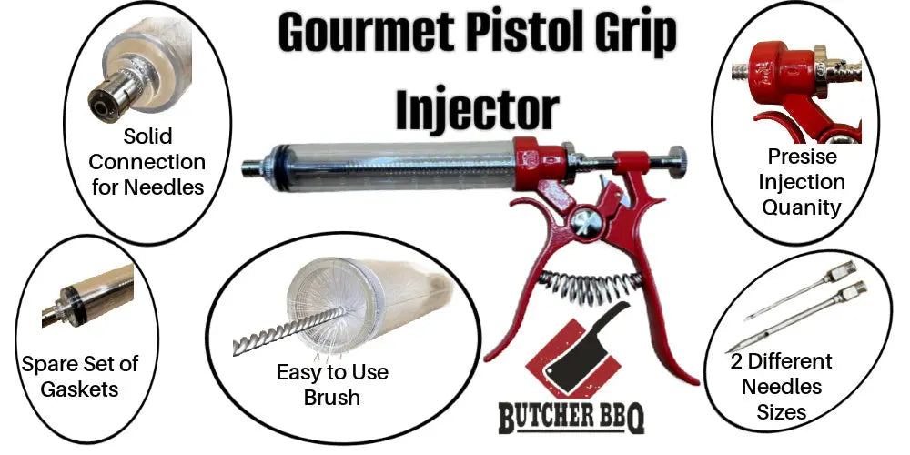Butcher BBQ Gourmet Pistol Grip Meat Injector