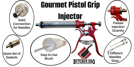 Butcher BBQ Gourmet Pistol Grip Meat Injector