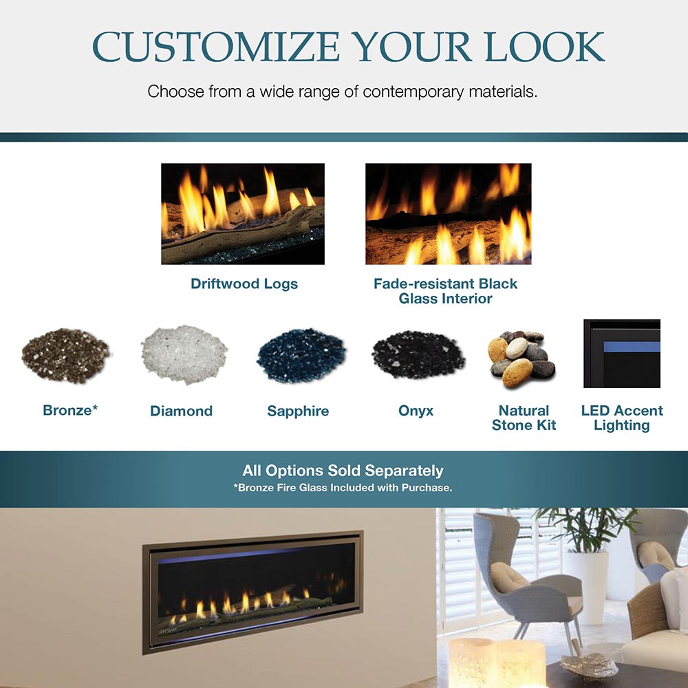 Majestic Jade 42-Inch Direct Vent Gas Fireplace - JADE42IN