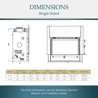 Majestic Jade 42-Inch Direct Vent Gas Fireplace - JADE42IN