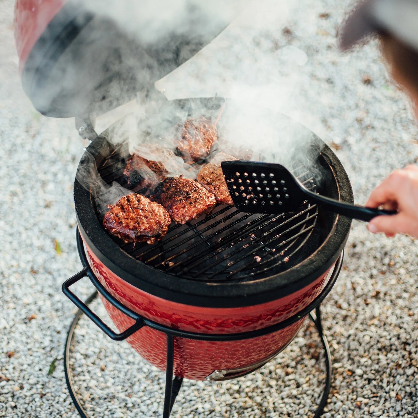 Kamado Joe Jr® with Cast Iron Stand