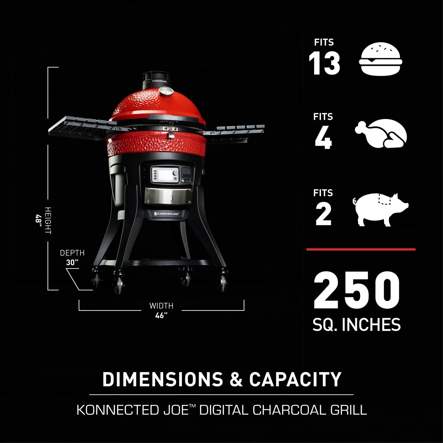 Kamado Joe Konnected Joe™ Digital Charcoal Grill and Smoker