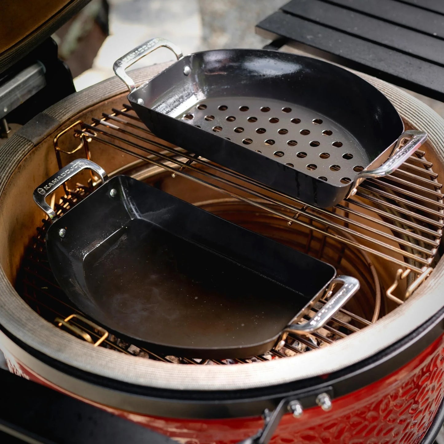 Kamado Joe Karbon Steel™ Half-Moon Pan Set