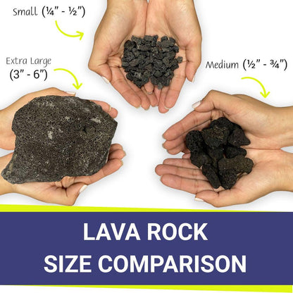 American Fire Glass 20-Pound Black Lava Rock, Small .25-.5 Inch