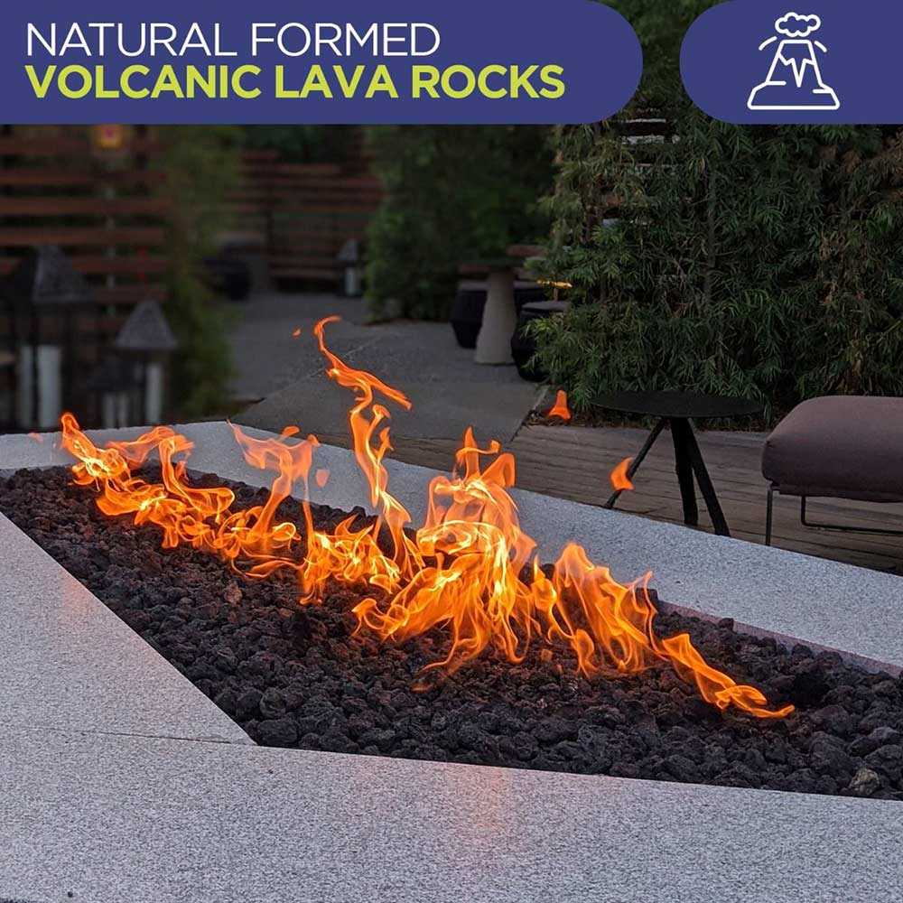 American Fire Glass 20-Pound Black Lava Rock, XXL 4-6 Inch