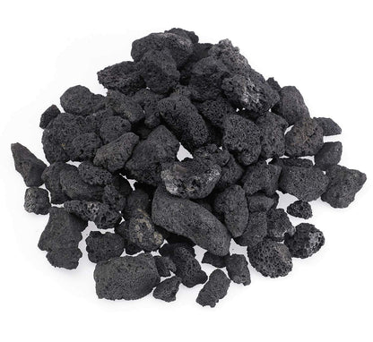 American Fire Glass 10-Pound Black Lava Rock, Medium .5-1 Inch