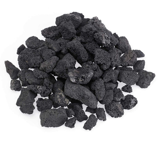 American Fire Glass 10-Pound Black Lava Rock, Medium .5-1 Inch
