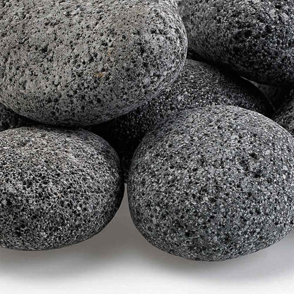 American Fire Glass Gray Lava Stone, 20 pounds, Large 2-4 Inch