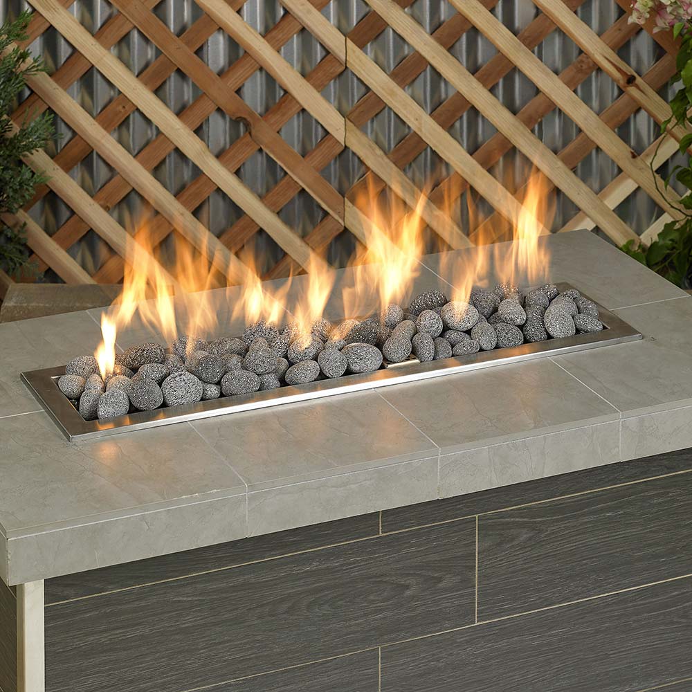 American Fire Glass Gray Lava Stone, 20 pounds, Medium 1-2 Inch