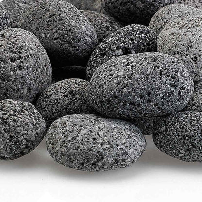 American Fire Glass Gray Lava Stone, 20 pounds, Small 1/2-1 Inch
