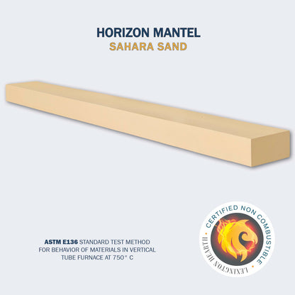 Horizon Concrete Non-Combustible Fireplace Mantel Shelf