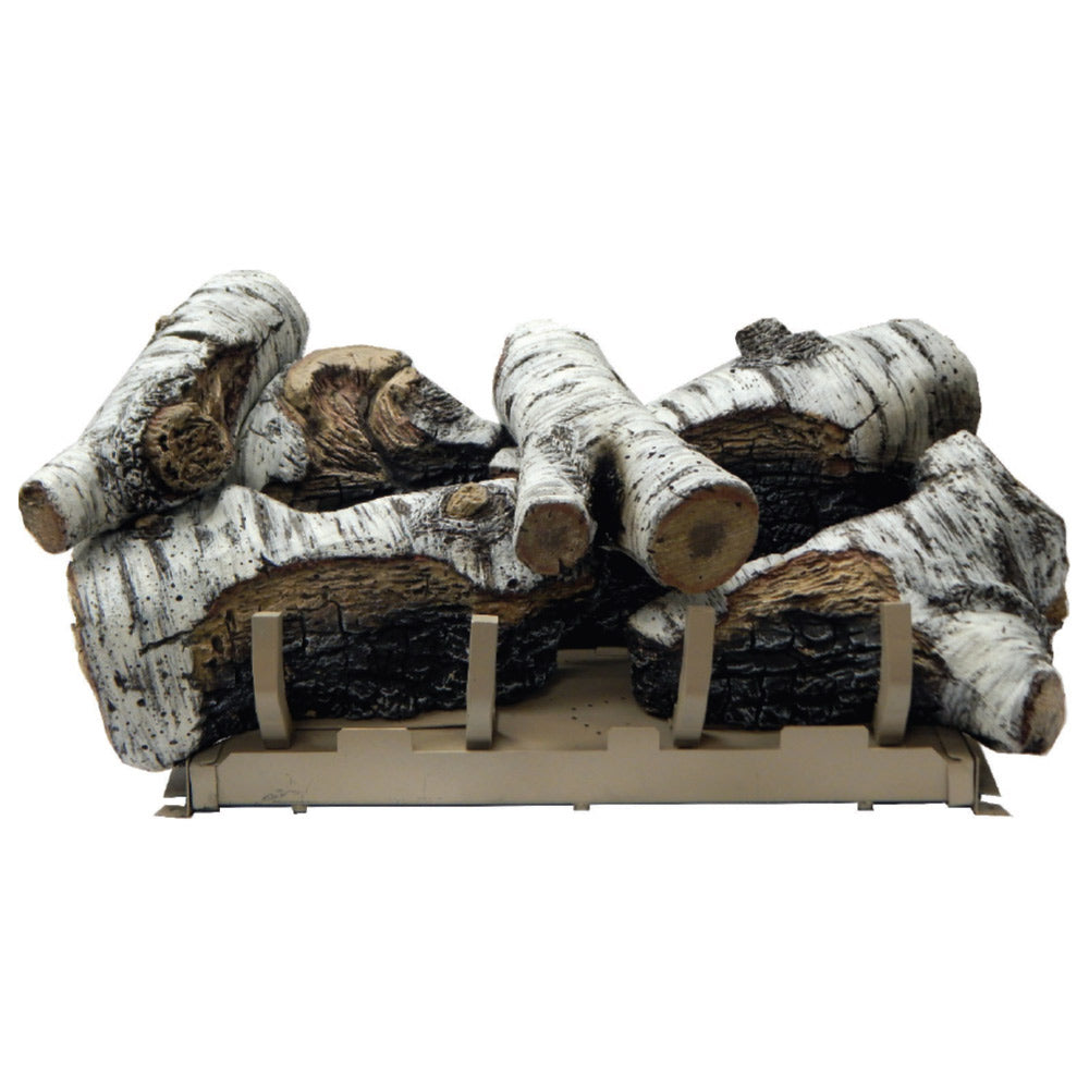 Empire Burncrete Birch Complete Fireplace Gas Log Set