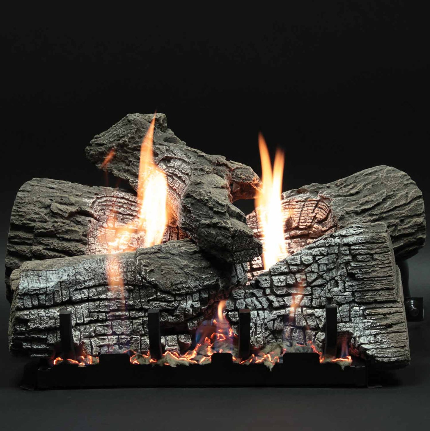 Empire Refractory Stacked Wildwood Complete Fireplace Gas Log Set