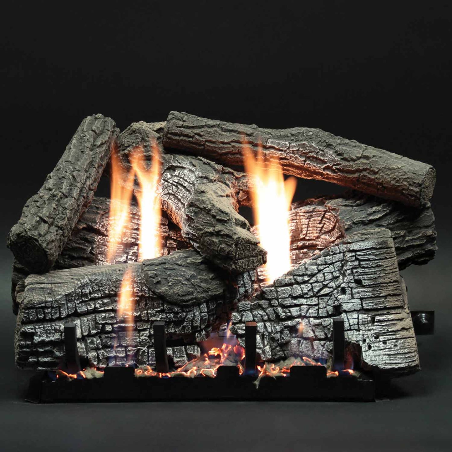 Empire Refractory Super Stacked Wildwood Complete Fireplace Gas Log Set