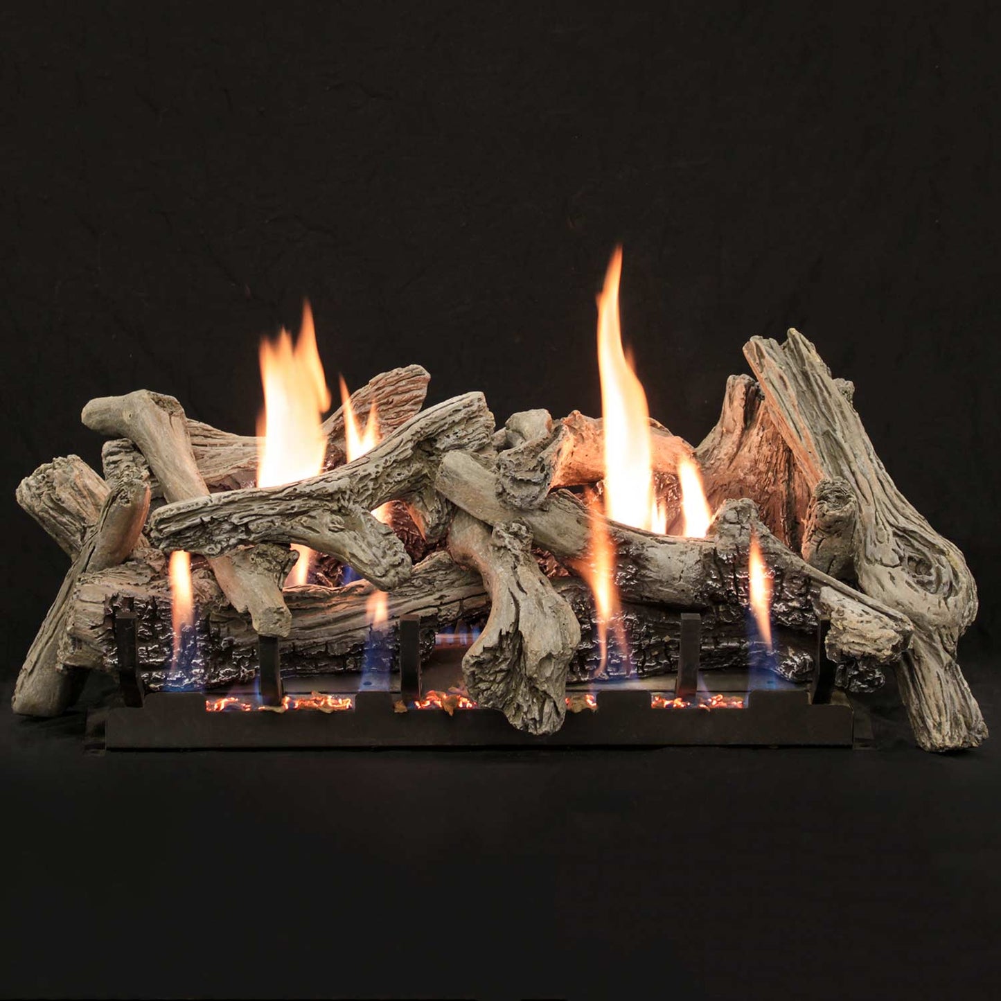 Empire Burncrete Driftwood Complete Fireplace Gas Log Set