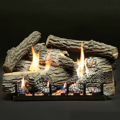 Empire Refractory Super Stacked Wildwood Complete Fireplace Gas Log Set