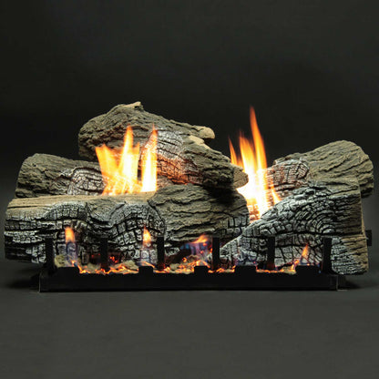 Empire Refractory Stacked Wildwood Complete Fireplace Gas Log Set