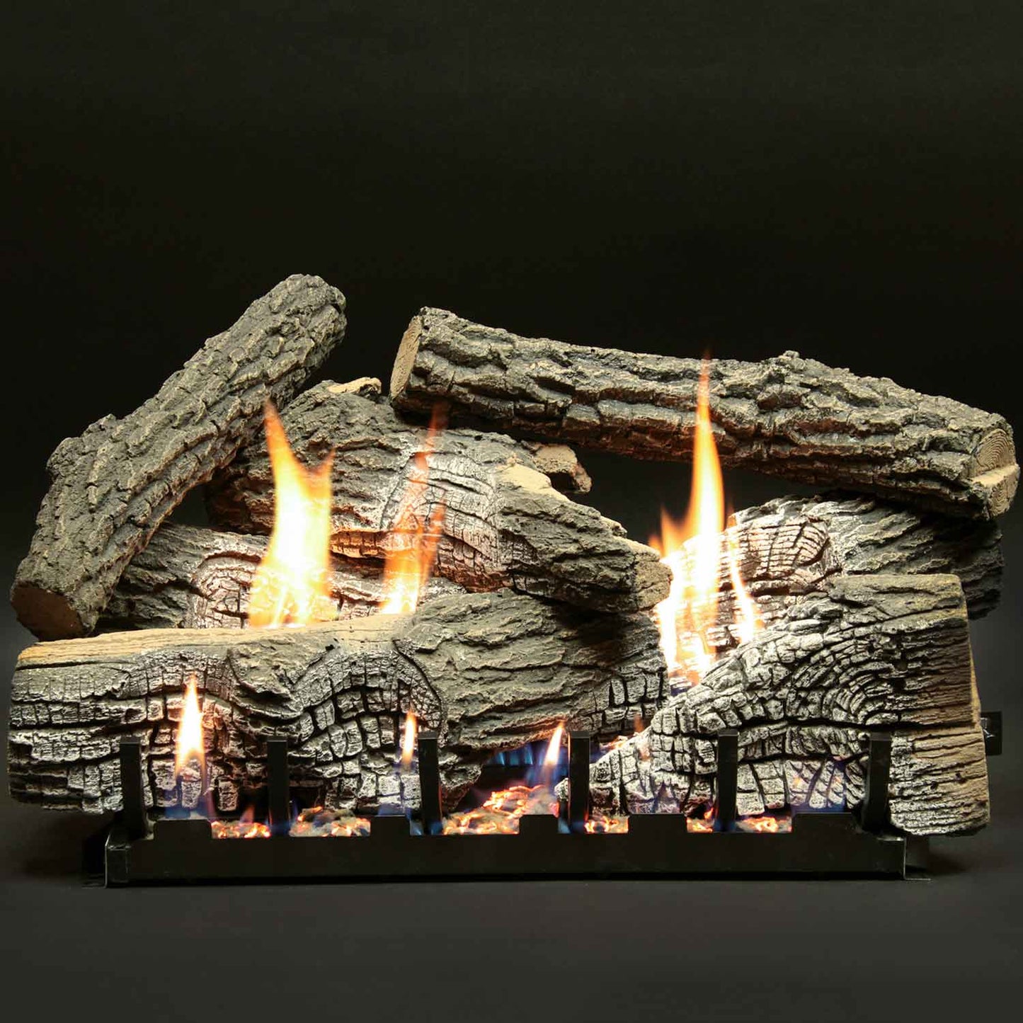 Empire Refractory Super Stacked Wildwood Complete Fireplace Gas Log Set